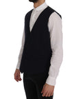 Dolce & Gabbana Elegant Striped Wool Blend Waistcoat Vest