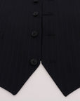 Dolce & Gabbana Elegant Striped Wool Blend Waistcoat Vest
