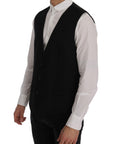 Dolce & Gabbana Elegant Striped Wool Blend Waistcoat Vest