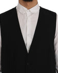 Dolce & Gabbana Elegant Striped Wool Blend Waistcoat Vest