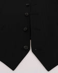 Dolce & Gabbana Elegant Striped Wool Blend Waistcoat Vest