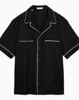 Valentino Valentino Black silk bowling shirt