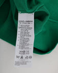 Dolce & Gabbana Embellished Green Silk Pullover Sweater