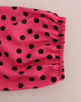 Dolce & Gabbana Chic Pink Polka Dotted Silk Blouse