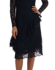 Dolce & Gabbana Elegant Floral Lace A-Line Dress