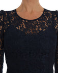 Dolce & Gabbana Elegant Floral Lace A-Line Dress