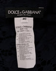 Dolce & Gabbana Elegant Floral Lace A-Line Dress