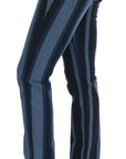 Dolce & Gabbana Chic Blue Striped Slim Fit Girly Jeans