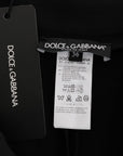 Dolce & Gabbana Chic Black Capri Pants with Pink Side Stripes