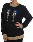 Dolce & Gabbana Enchanted Sequined Black Brocade Sweater