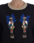 Dolce & Gabbana Enchanted Sequined Black Brocade Sweater