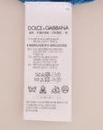 Dolce & Gabbana Blue Silk Sequined Capri Pullover Sweater