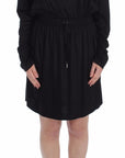 Versace Jeans Elegant Black Silk Blend Shift Dress