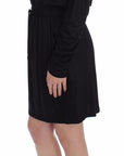 Versace Jeans Elegant Black Silk Blend Shift Dress