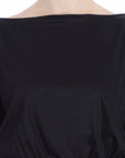 Versace Jeans Elegant Black Silk Blend Shift Dress