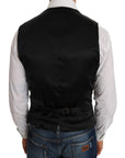 Dolce & Gabbana Elegant Polka Dot Black Dress Vest