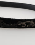Dolce & Gabbana Elegant Black Cotton-Leather Men's Belt
