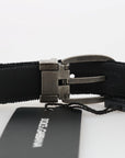 Dolce & Gabbana Elegant Black Cotton-Leather Men's Belt