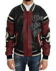 Dolce & Gabbana Exquisite Sheepskin Leather Bomber Jacket