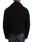 Dolce & Gabbana Elegant Dark Blue Trench Coat Jacket