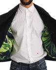 Dolce & Gabbana Elegant Dark Blue Trench Coat Jacket