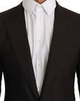 Dolce & Gabbana Sleek Slim Brown Virgin Wool Blazer Jacket