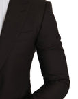 Dolce & Gabbana Sleek Slim Brown Virgin Wool Blazer Jacket
