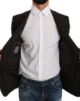 Dolce & Gabbana Sleek Slim Brown Virgin Wool Blazer Jacket
