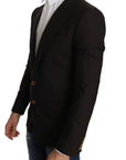 Dolce & Gabbana Sleek Slim Brown Virgin Wool Blazer Jacket