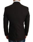 Dolce & Gabbana Sleek Slim Brown Virgin Wool Blazer Jacket