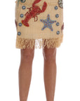 Dolce & Gabbana High-Waist Crystal-Embellished Skirt