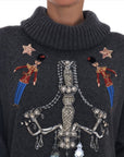 Dolce & Gabbana Enchanted Crystal Turtleneck Sweater
