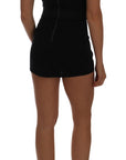 Dolce & Gabbana Elegant Black Floral Stretch Bodysuit Romper