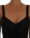 Dolce & Gabbana Elegant Black Floral Stretch Bodysuit Romper
