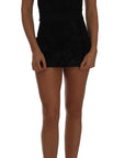 Dolce & Gabbana Elegant Black Floral Stretch Bodysuit Romper