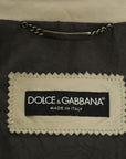 Dolce & Gabbana Elegant Beige Leather Lambskin Jacket