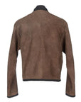 Dolce & Gabbana Elegant Leather & Wool Blend Jacket