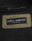 Dolce & Gabbana Elegant Leather & Wool Blend Jacket