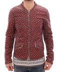 Dolce & Gabbana Exclusive Boxer Print Bordeaux Leather Jacket