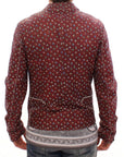 Dolce & Gabbana Exclusive Boxer Print Bordeaux Leather Jacket