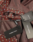 Dolce & Gabbana Exclusive Boxer Print Bordeaux Leather Jacket