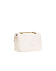 PINKO Cream Leather Handbag