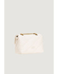 PINKO Cream Leather Handbag
