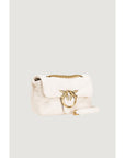 PINKO Cream Leather Handbag