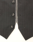 Dolce & Gabbana Elegant Gray Striped Dress Vest