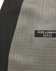 Dolce & Gabbana Elegant Gray Striped Dress Vest