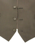 Dolce & Gabbana Elegant Brown Striped Wool Dress Vest