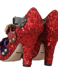 Dolce & Gabbana Red Bellucci Alta Moda Embellished Pumps