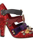 Dolce & Gabbana Red Bellucci Alta Moda Embellished Pumps
