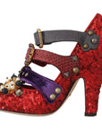 Dolce & Gabbana Red Bellucci Alta Moda Embellished Pumps